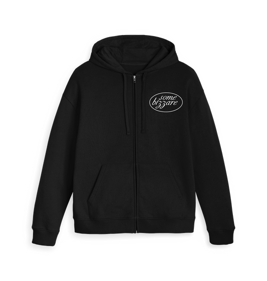 Black Zip hoody Front